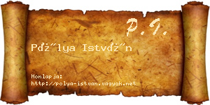 Pólya István névjegykártya