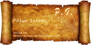 Pólya István névjegykártya